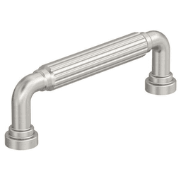 3-3/4" Cowrie Cabinet Pull, Satin Nickel