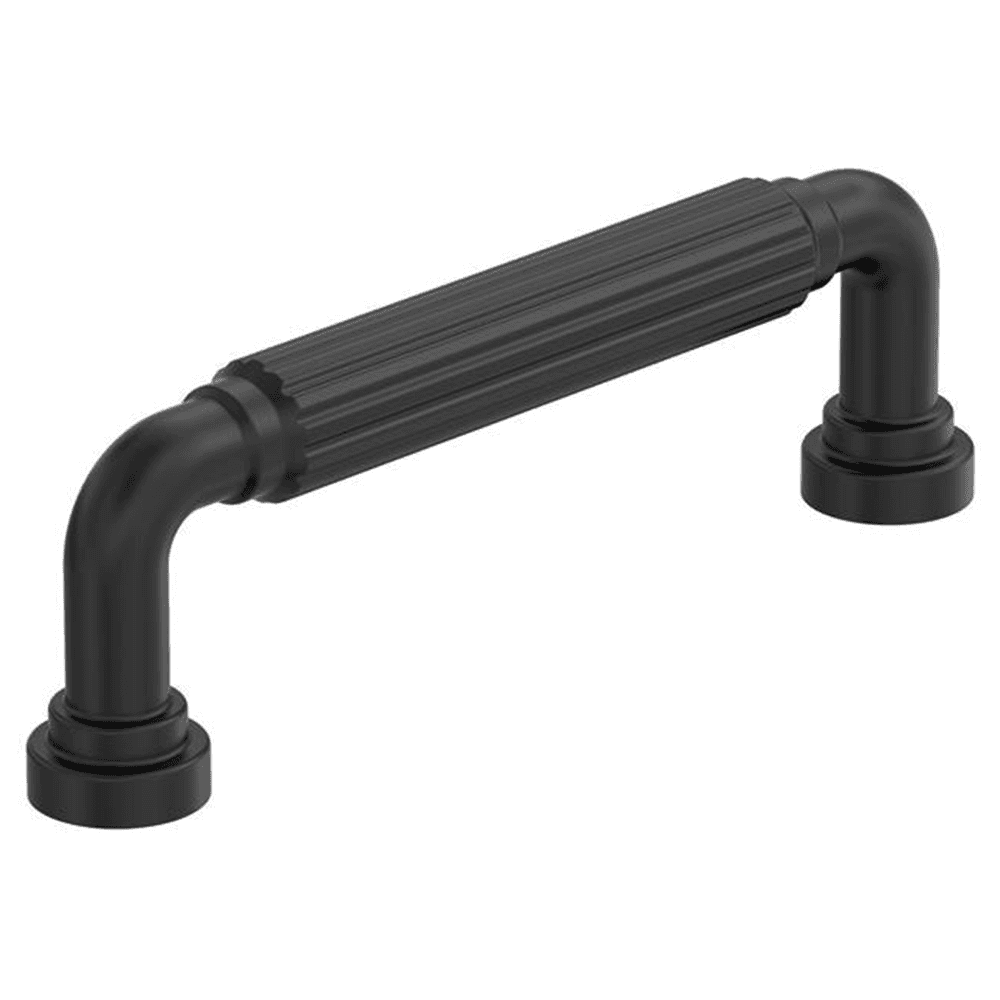 3-3/4" Cowrie Cabinet Pull, Matte Black
