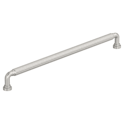 12-5/8" Cowrie Cabinet Pull, Satin Nickel