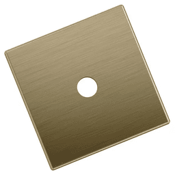 30mm Ladera Square Cabinet Knob Backplate, Golden Champagne