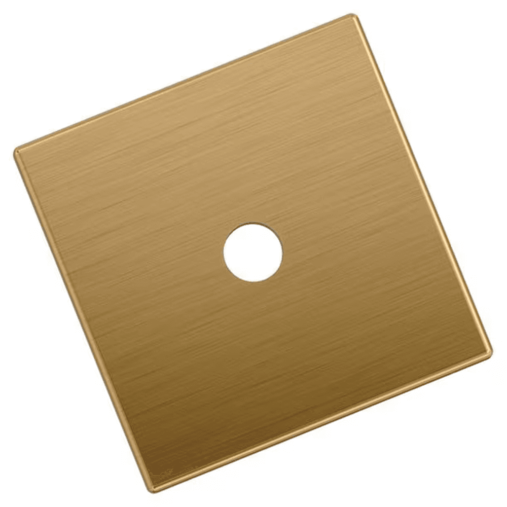 30mm Ladera Square Cabinet Knob Backplate, Champagne Bronze