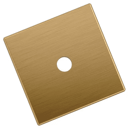 30mm Ladera Square Cabinet Knob Backplate, Champagne Bronze