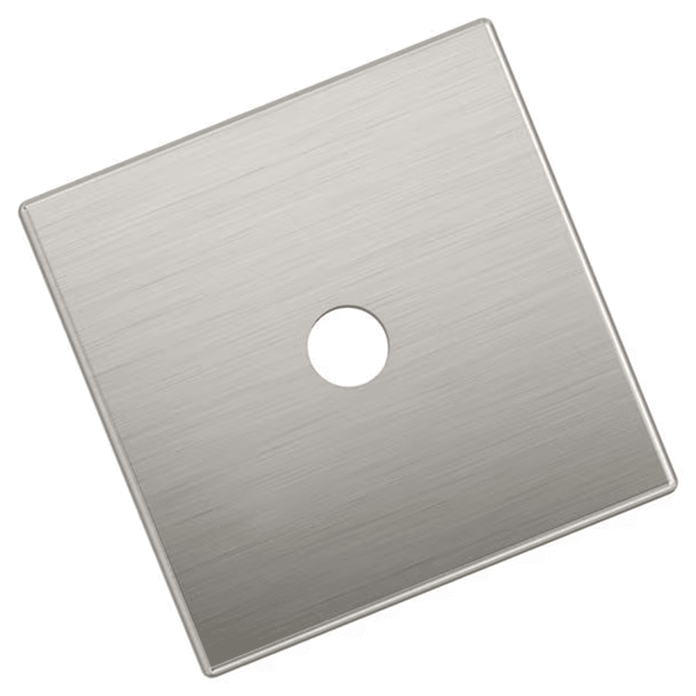 30mm Ladera Square Cabinet Knob Backplate, Satin Nickel