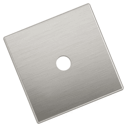 30mm Ladera Square Cabinet Knob Backplate, Satin Nickel