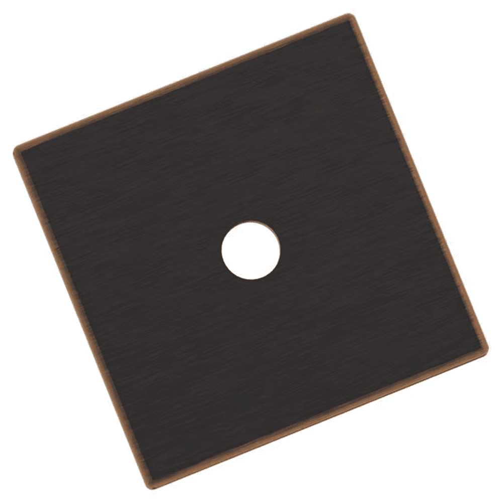 30mm Ladera Square Cabinet Knob Backplate, Oil-Rubbed Bronze