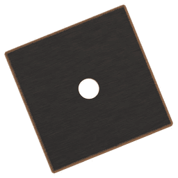 30mm Ladera Square Cabinet Knob Backplate, Oil-Rubbed Bronze