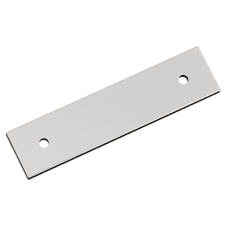 76mm Ladera Rectangle Cabinet Pull Backplate, Polished Chrome