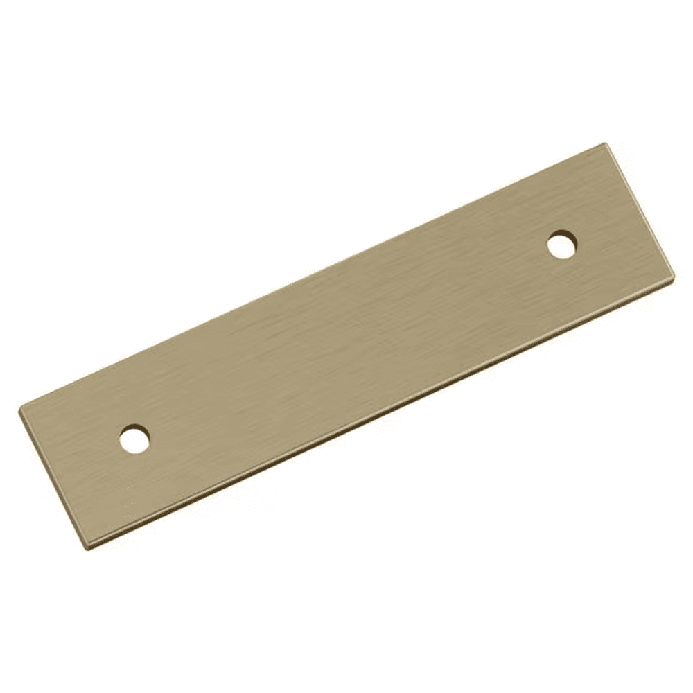 76mm Ladera Rectangle Cabinet Pull Backplate, Golden Champagne