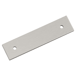 76mm Ladera Rectangle Cabinet Pull Backplate, Satin Nickel