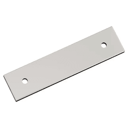 76mm Ladera Rectangle Cabinet Pull Backplate, Polished Nickel