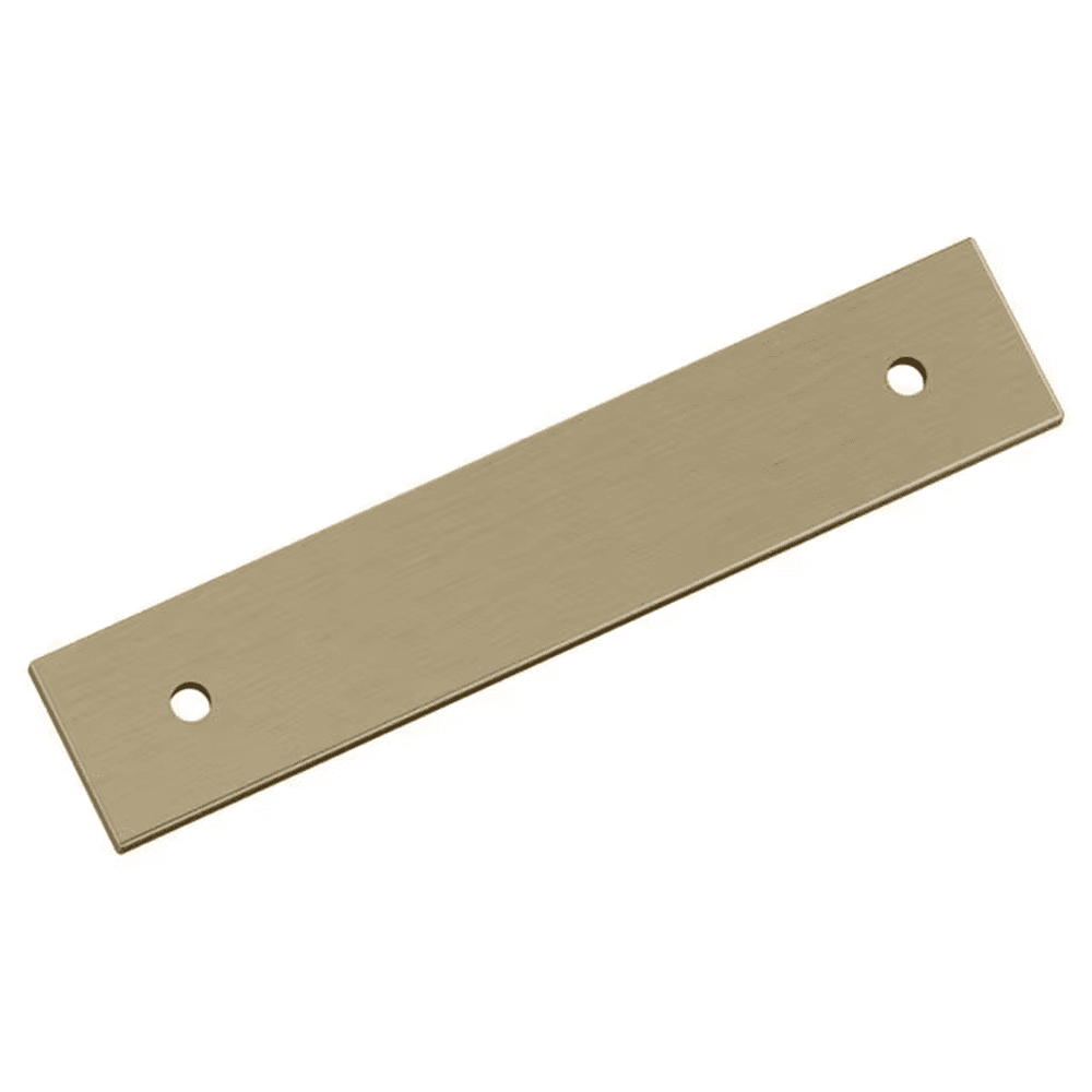 96mm Ladera Rectangle Cabinet Pull Backplate, Golden Champagne