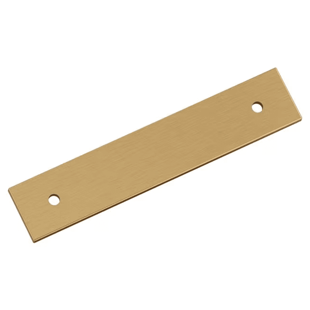 96mm Ladera Rectangle Cabinet Pull Backplate, Champagne Bronze