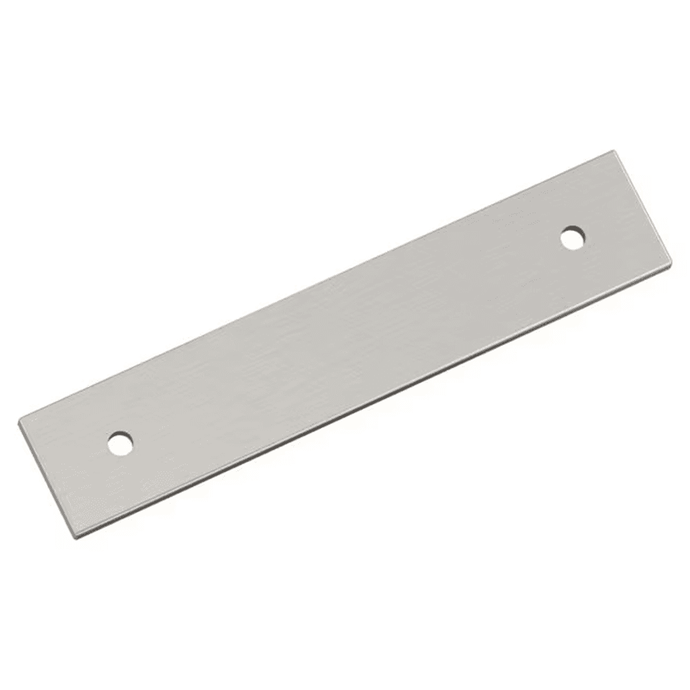 96mm Ladera Rectangle Cabinet Pull Backplate, Satin Nickel