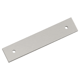 96mm Ladera Rectangle Cabinet Pull Backplate, Satin Nickel
