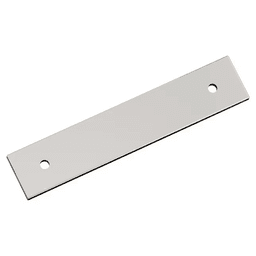 96mm Ladera Rectangle Cabinet Pull Backplate, Polished Nickel