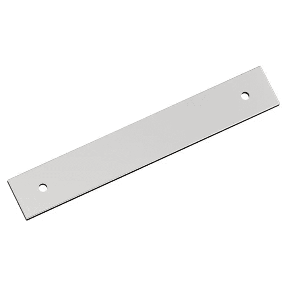 128mm Ladera Rectangle Cabinet Pull Backplate, Polished Chrome