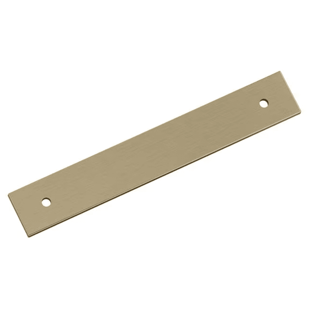 128mm Ladera Rectangle Cabinet Pull Backplate, Golden Champagne