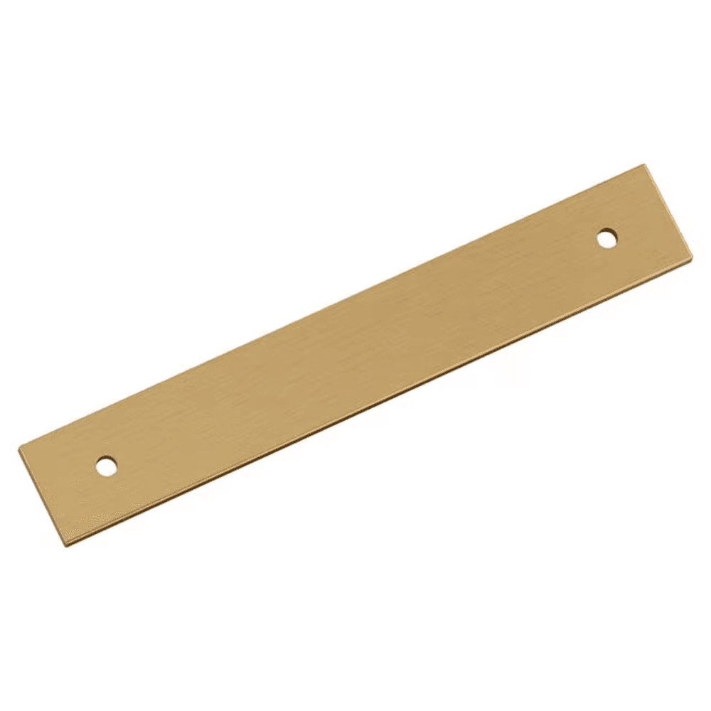 128mm Ladera Rectangle Cabinet Pull Backplate, Champagne Bronze