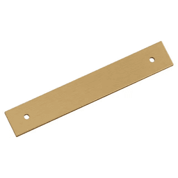 128mm Ladera Rectangle Cabinet Pull Backplate, Champagne Bronze