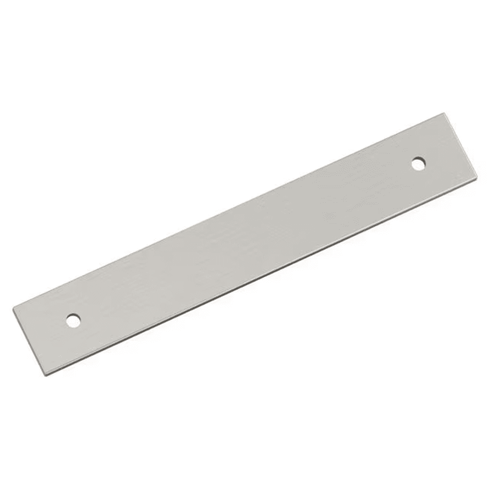 128mm Ladera Rectangle Cabinet Pull Backplate, Satin Nickel