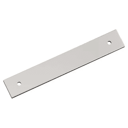 128mm Ladera Rectangle Cabinet Pull Backplate, Polished Nickel