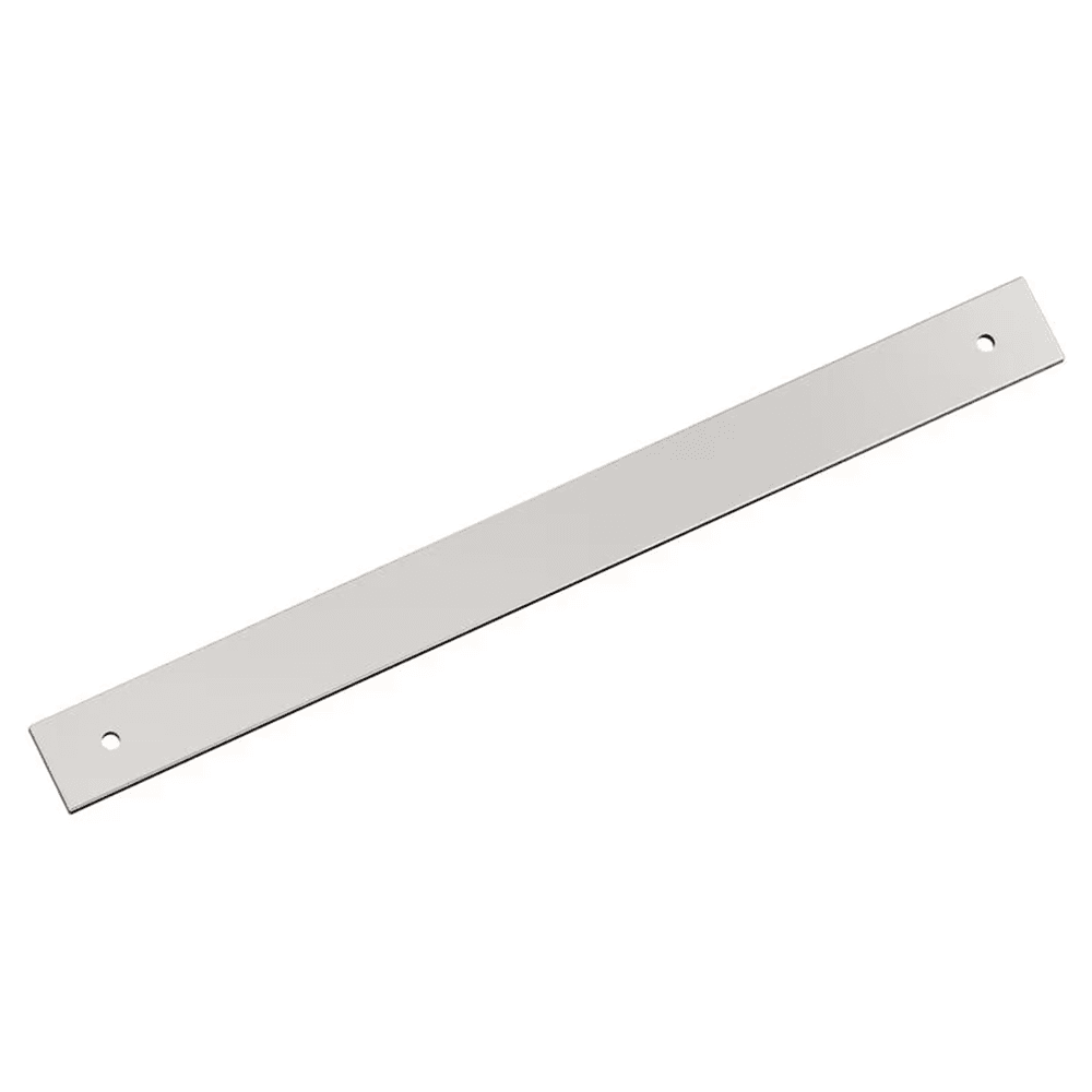 256mm Ladera Rectangle Cabinet Pull Backplate, Polished Nickel