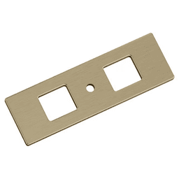 94mm Medora Rectangle Cabinet Knob Backplate, Golden Champagne