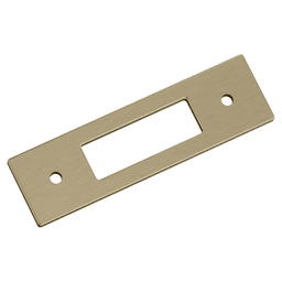 76mm Medora Rectangle Cabinet Pull Backplate, Golden Champagne