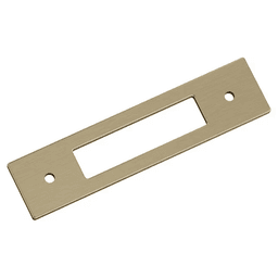 96mm Medora Rectangle Cabinet Pull Backplate, Golden Champagne