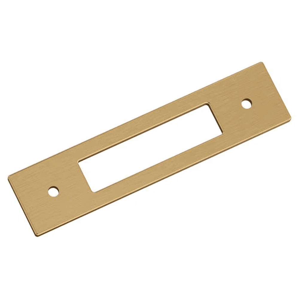 96mm Medora Rectangle Cabinet Pull Backplate, Champagne Bronze