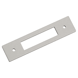 96mm Medora Rectangle Cabinet Pull Backplate, Satin Nickel