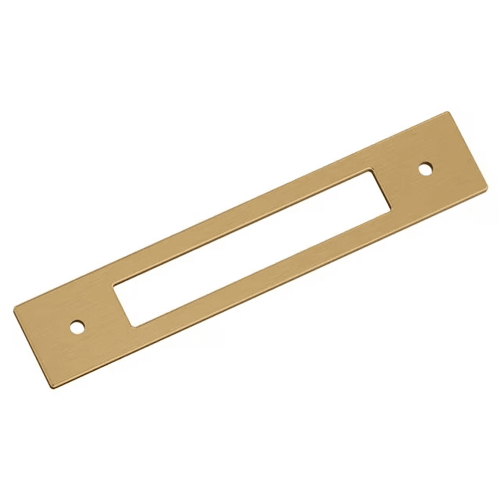 128mm Medora Rectangle Cabinet Pull Backplate, Champagne Bronze