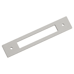 128mm Medora Rectangle Cabinet Pull Backplate, Satin Nickel