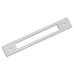 160mm Medora Rectangle Cabinet Pull Backplate, Polished Chrome