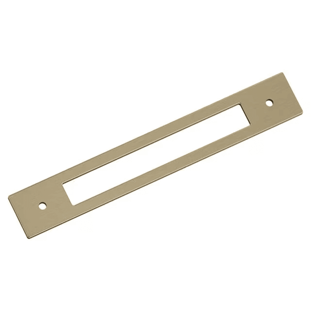160mm Medora Rectangle Cabinet Pull Backplate, Golden Champagne