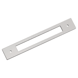 160mm Medora Rectangle Cabinet Pull Backplate, Polished Nickel