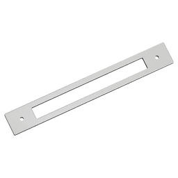192mm Medora Rectangle Cabinet Pull Backplate, Polished Chrome