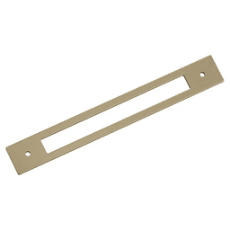 192mm Medora Rectangle Cabinet Pull Backplate, Golden Champagne