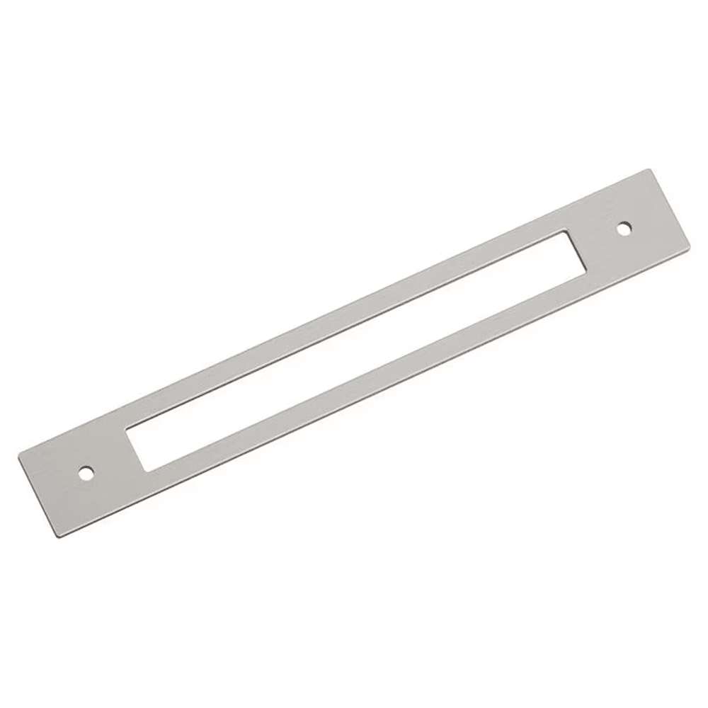 192mm Medora Rectangle Cabinet Pull Backplate, Satin Nickel