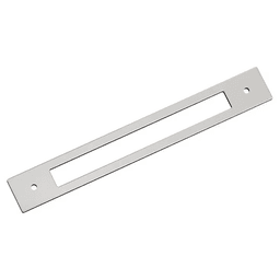 192mm Medora Rectangle Cabinet Pull Backplate, Polished Nickel