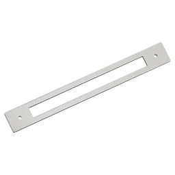 224mm Medora Rectangle Cabinet Pull Backplate, Polished Chrome
