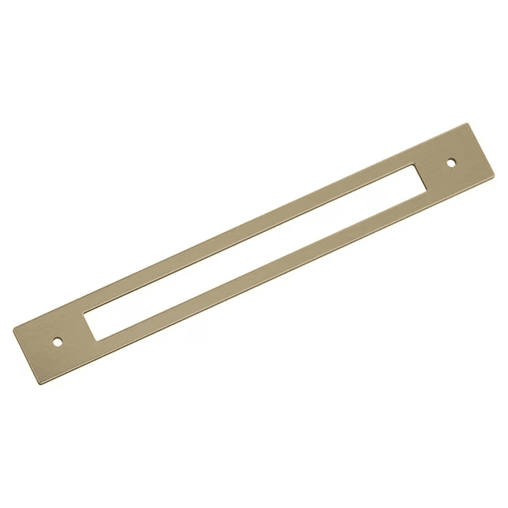 224mm Medora Rectangle Cabinet Pull Backplate, Golden Champagne
