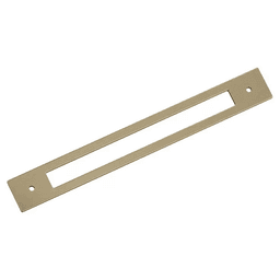 224mm Medora Rectangle Cabinet Pull Backplate, Golden Champagne