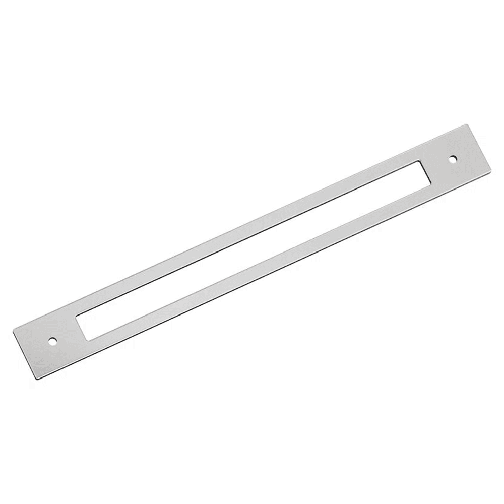 256mm Medora Rectangle Cabinet Pull Backplate, Polished Chrome