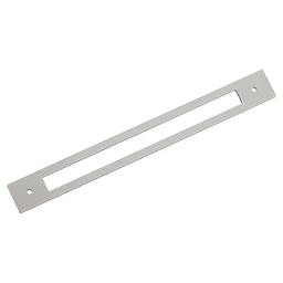 256mm Medora Rectangle Cabinet Pull Backplate, Satin Nickel