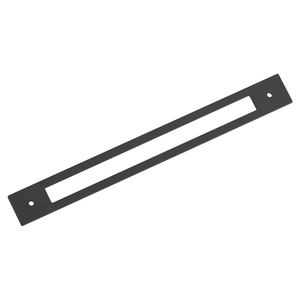 256mm Medora Rectangle Cabinet Pull Backplate, Matte Black