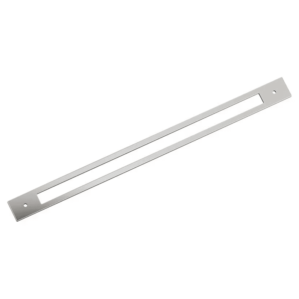 457mm Medora Rectangle Appliance Pull Backplate, Polished Nickel