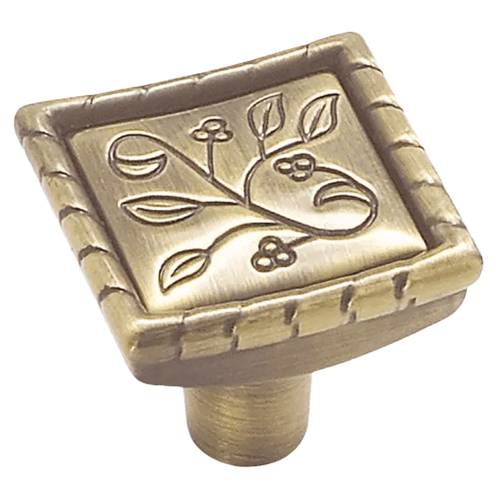1-1/8" Vineyard Square Knob, Weathered Copper