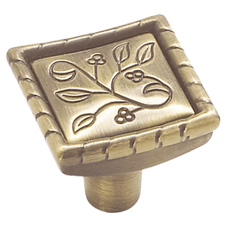 1-1/8" Vineyard Square Knob, Weathered Copper