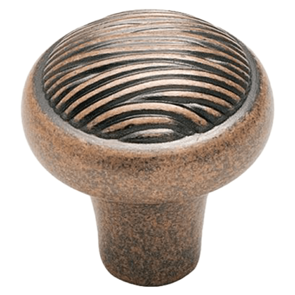 1-1/4" Cyprus Round Knob, Weathered Copper